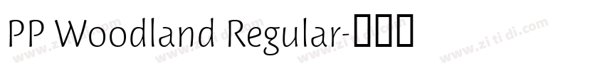 PP Woodland Regular字体转换